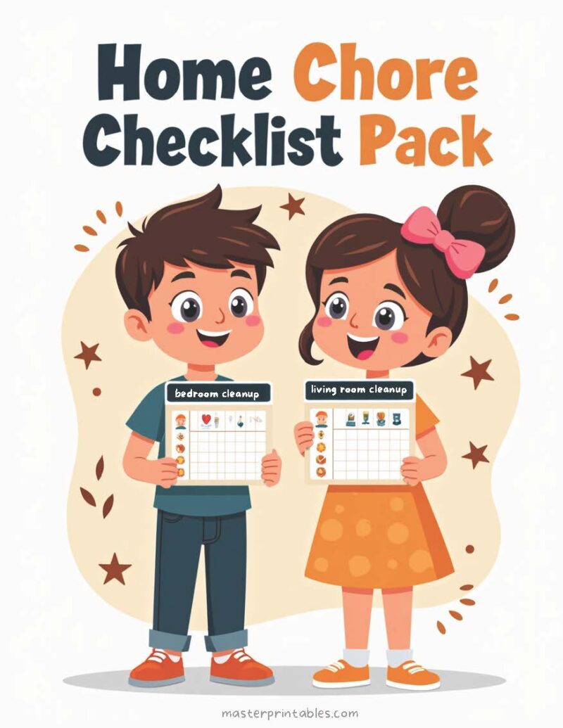 Home Chore Checklists Pack